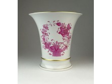 Lila indiai kosaras Herendi porcelán váza