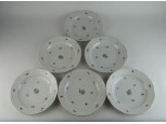 Antik Óherendi porcelán lapos tányér 6 db