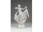 Antik art deco táncosnő szobor 19 cm