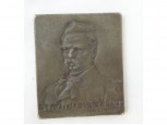 Antik olasz bronzplakett GUIDO BACCELLI 1906