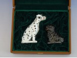 Különleges Herendi porcelán kutya pár