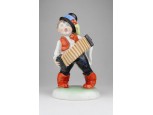 Herendi harmonikás kisfiú szobor 20 cm