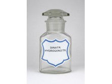 Régi DINATR HYDROGENCITR patika üveg 16 cm