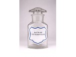 Régi NATRIUM TETRABORICUM patika üveg 16 cm
