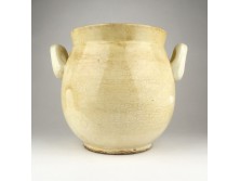Antik jelzett Zsolnay kőcserép edény 22 cm