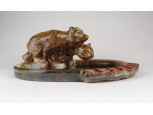 Art deco Komlós medve kerámia figura