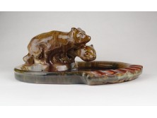 Art deco Komlós medve kerámia figura