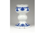 Wallendorf kék fehér porcelán gyertyatartó 11 cm