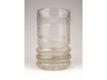 Régi hatalmas csiszolt Bieder pohár 14.5 cm