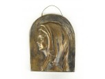 Kornfeld János : Apáca portré bronz relief 1968