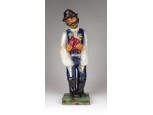 Nagy méretű jelzett kerámia férfi figura 25.5 cm