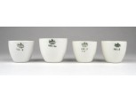 Régi jelzett gyógyszertári Rosenthal porcelán csésze patika tégely 4 darab
