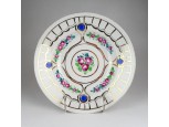 Antik aranyozott porcelán tányér falitányér 23 cm 1800-as évek végéről