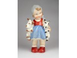 Régi SITZENDORF jelzett porcelán kislány figura 16.5 cm