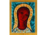 Lőrincz Vitus : Madonna tűzzománc 33 x 27 cm