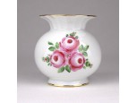 Hibátlan kézifestéssel díszített virágdíszes porcelán váza 7.5 cm