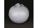 Régi hófehér nagyméretű rózsadíszes Herendi porcelán bonbonier