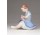 Babázó kislány Drasche porcelán figura 8.5 cm