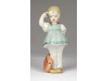 Herendi porcelán könyves kislány figura