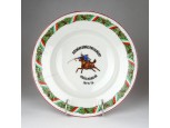 Antik I. világháborús huszáros porcelán fali tányér 1914-15