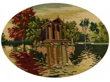 Régi hatalmas gobelin Bolza kastély - Szarvas 80 x 105 cm