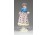 Antik francia kalapos virágárus nő porcelán figura 12 cm