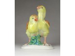 Herendi porcelán csibe pár 14 cm