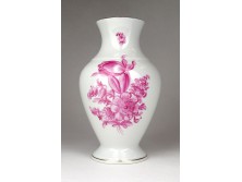 Virágdíszes Herendi porcelán váza 16 cm