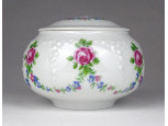 Régi virágdíszes Wallendorf porcelán bonbonier