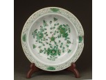 Antik jelzett kardos Meisseni porcelán tálka hamutál
