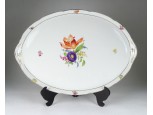 Régi hatalmas Meisseni porcelán húsostál pecsenyetál 33 x 47 cm