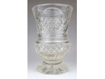 Antik talpas Biedermeier pohár üveg kupa XIX. század 13 cm ERNEST & JOHANNA HÖFFER