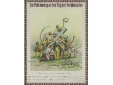 Régi német konfirmációs emléklap 1932