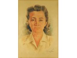 Csáki jelzéssel : Női portré 1946