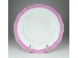 Antik rózsaszín szegélyes P&S porcelán tányér 25.5 cm