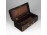 Antik kisméretű csontdíszes keleti fadoboz 7 x 8 x 16 cm