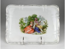 Költő és a múzsa porcelán tálca 17.5 x 24 cm
