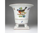 Régi Herendi Rothschild mintás oroszlánlábas porcelán kaspó 1944