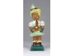 Régi jelzetlen Szécsi kerámia kislány figura 12 cm