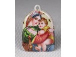 Vallási kegytárgy Mária porcelán medál
