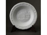 Jelzett Hollóházi litofán porcelán tányér dísztányér 12 cm