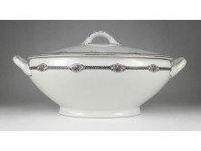 Régi cseh Bohemia porcelán leveses tál 33 cm