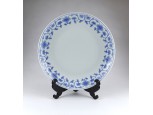 Hatalmas kék-fehér keleti Jingdezhen porcelán tál tányér 33 cm