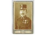 Antik katona fotográfia vizitkártya