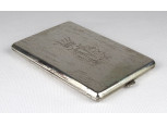 Régi jelzett ezüst cigaretta tárca dózni 145g