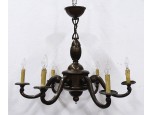 Antik hatkarú bronz csillár 80 x 80 cm