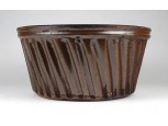 Antik nagyméretű cserép kuglófsütő forma 12.5 x 25 cm