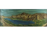 Klein jelzéssel : Tiroli völgy városkép 39cm x 104 cm