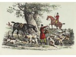 Carle Vernet : Vadászat a fontainebleau-i erdőben