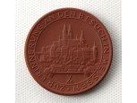 Meisseni kétoldalas kerámia plakett emlékérem